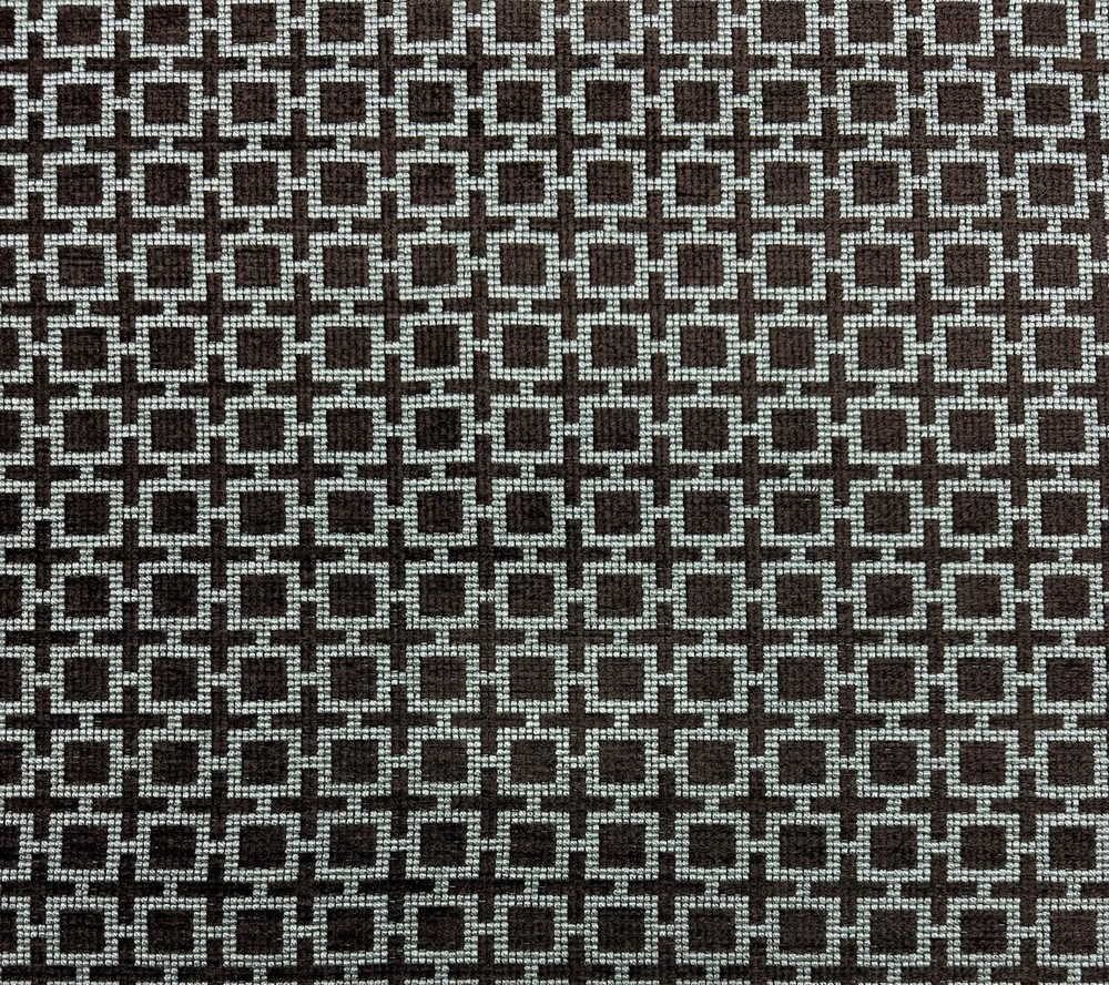 KRAVET SQUARE ADDITION CHOCOLATE BROWN GROSPOINT VELVET FABRIC BY YARD 51″W