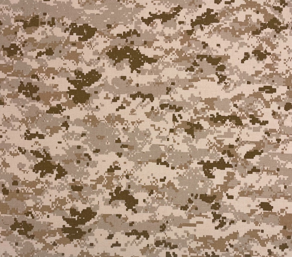 MARPAT DESERT 6oz MARINE USMC LOGO APPAREL NOMEX FR FABRIC BY THE YARD 64″W