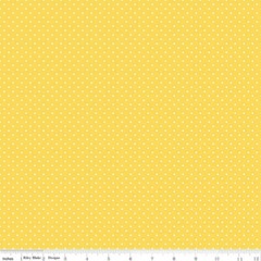 1/4 Yard 9”x42” Riley Blake Swiss Dot (Printed) Yellow Cotton Quilting Fabric