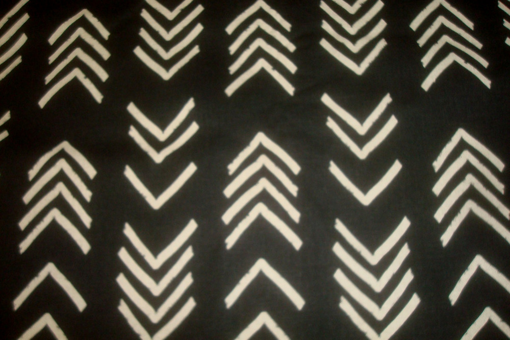 1 of 7 yd Premier Prints Fabric Bogolan Flame Cotton Linen Black Upholstery 55″w