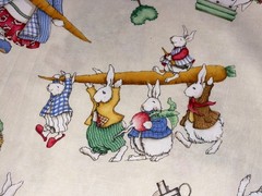 By 1/2 Yd Grounded In Love Rabbit Bunny Spring Vegetable Wecker Frisch SSI BTHY