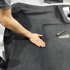Suede Auto Headliner Fabric 54 L × 60 W with Foam Backing – Black Interior Repla