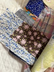 Fabric Scraps For Crumb Quilting 1 Lb Cotton Multi Assorted Size N Color Bag G