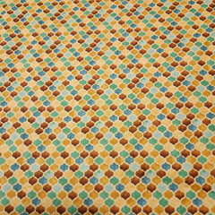 25″ Arabesque Galaxy Graphics Quilting Treasure Tonal Brown Tan Teal Green Tile