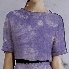 Tie Dye Linen Rayon Dressmaking Fabric Material PURPLE