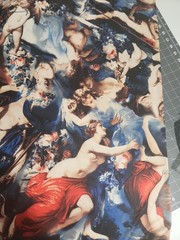 Angelic Fabric, 4 Yard Piece, Polyester Spandex Ity, Machine washable