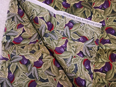 Lush Deep Green Purple Red Botanical Floral Print Cotton Fabric 42×50″ by JoAnn