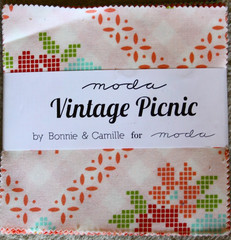 Vintage Picnic Bonnie & Camille for Moda Quilting Cotton Fabric 42p Charm Sq 5″