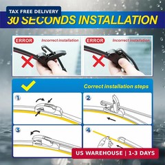 5 PLUS® Silicone Windshield Wipers Replacement for 2016 2017 2018 2019 2020 2021