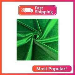 Valentina Textile Inc Stretch Velvet Fabric is 58/60″ inches Wide (1 Yard, Kelly