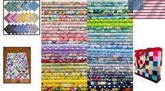 Elegant 8×8 Cotton Fabric Squares – 25 Floral Patterns for Creative Crafts