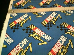 WASHED & IRONED Nascar Racing-Remnant 6″ X 44″, Cotton Fabric