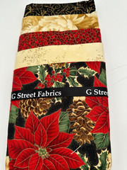 G Street Fabrics Holiday Fabric Bundle 5-1/2yds Christmas Quilting Sewing Crafts