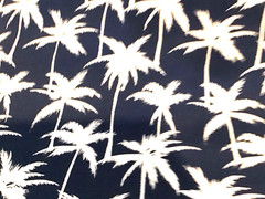 Navy Palm Outdoor Fabric Tree Tropical Deck Cushion Pillow 3 Yard Lot