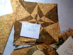 Patchwork Quilt Fabric and Pieces Plus 4 Yards Cotton Unfinished Brown