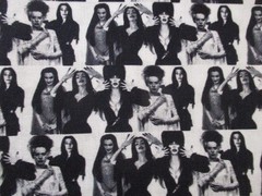Horror Women 100% Cotton Fabric by the 1/4 Yard : 9″ x 57″ Black & White Photo