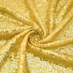 Gold Sequin Fabric 48 Inch Width by the Yard 1 Yard Sparkly Glitter Material