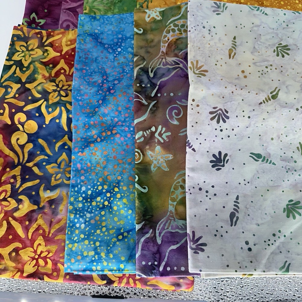 High-Quality Quilting Fabric, One Yard Bundles Package Of 10 Assorted Multicolor