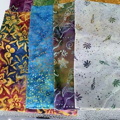 High-Quality Quilting Fabric, One Yard Bundles Package Of 10 Assorted Multicolor