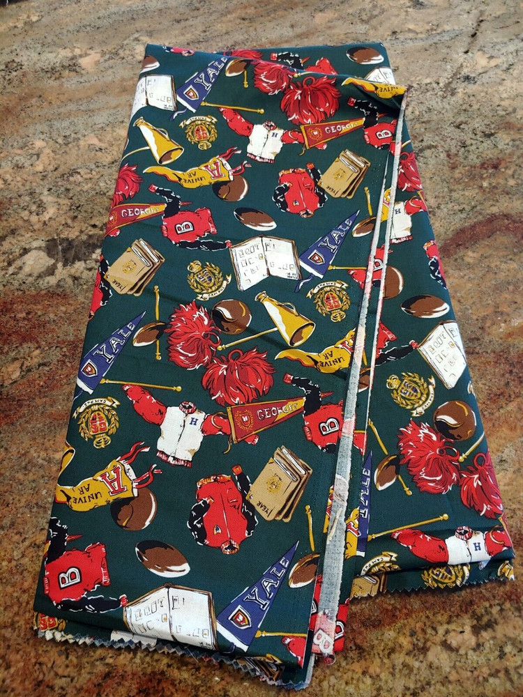 4.66 yards Hamil Textiles University Cheer Sports Craft Fabric 44″w