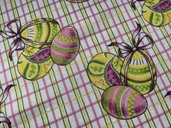 Cotton fabric Purple Egg Checked Pattern Fabric springs Global 44”x 29” 931