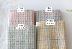 164cm width Yarn Dyed Windowpane Check Cotton Fabric made in Korea by the Yard