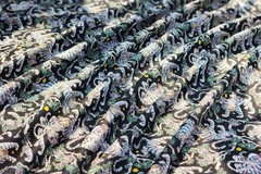 Korean Traditional Magpie Tiger Jagae Color Patterned Fabric made in Korea BTHY