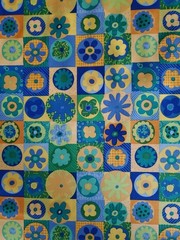 POP ART POSIES APPAREL QUILTING 100 % COTTON FABRIC HENRY GLASS