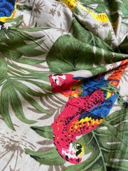 Multi Parrot Indian Cotton Fabric Dressmaking Sewing Running Fabric 10 Yards AU