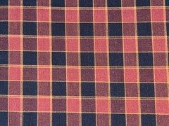 1 Yd Dark Red Orange Black Homespun Plaid Check Cotton Fabric Sold by Yard BTY