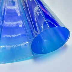 Roll Of Iridescent Holographic Clear Transparent PVC Fabric Vinyl Film for 2