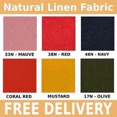 Linen Fabric – 55″ Wide – Linen Blend Sold by Yard/Many Colors – Free Shipping!