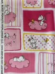 2021 Snoopy Clouds and Balloons on Pink (Springs Creative) – BTFQ: 18” x 22”