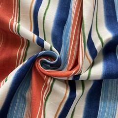 4.125 Yard Piece of Tommy Bahama Home Playa Eterna Seascape Stripe Canvas…