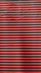 0.5″ (Half Inch) Vertical Stripes on Poly Spandex Fabric (Black/Red) | (4 Way S
