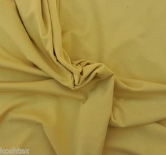Organic Cotton Spandex Fabric Jersey Knit By the Yard Yellow Mustard 4/16