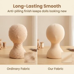 iNee 100% Cotton Interlock Knit Waldorf Doll Skin Fabric, One Yard, Flesh