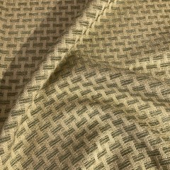 Beige Green Chenille Basket Weave Upholstery Fabric