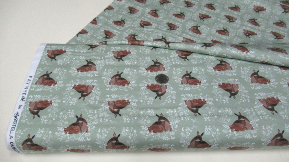 Timeless Treasures quilt-craft fabric DEER & FAWN 10 yds (dfn-3435) Bolt!