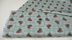 Timeless Treasures quilt-craft fabric DEER & FAWN 2 yds (dfn-3435) Woodland