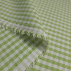 Lime Green Small Gingham Check 58″ By The Yard Pillow Cushion Fabric