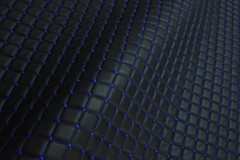 Dot Quilted Vinyl Grain Faux Leather Car Upholstery Fabric | 2″-5cm Stitched