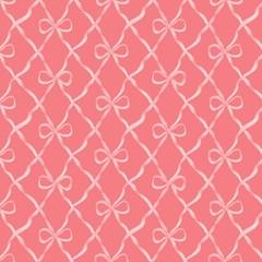 1/2 Yard – Bows & Blooms | Coral Bows by Color Pop Studio