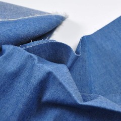 Indigo Blue 4.8 oz 100% Cotton Denim Chambray Fabric,56 Inches yard,