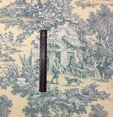 KRAVET SCENIC TOILE 540 PALE YELLOW COUNTRY FRENCH TOILE FABRIC 1.7 YARDS 54″W