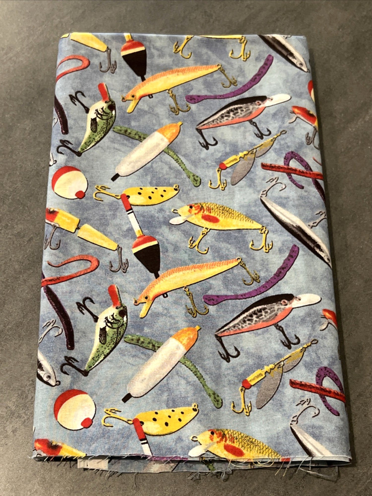 Springs Creative Products Fishing Lures Fabric 41.5″ x 46″