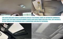 Headliner Material Automotive Fabric Black Suede 98″×60″ Car Roof Upholstery