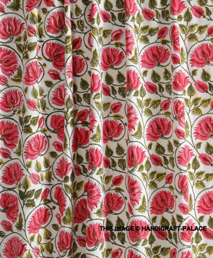 Heavy Cotton Canvas Fabric 600 Denier Block Printed Upholstery Fabric By 5 Yard