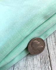 Mint Green & White Cotton Chambray Fabric 1 3/8 Yds, 42″ Wd + extra