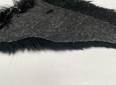 Black Bear Faux Fur Fabric 10cm x 10cm sample also sold by metre/yard